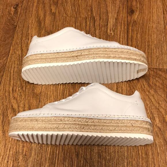 Rag & Bone Kent Espadrille in White with Jute Platform Size 9 (39) - Picture 8 of 15
